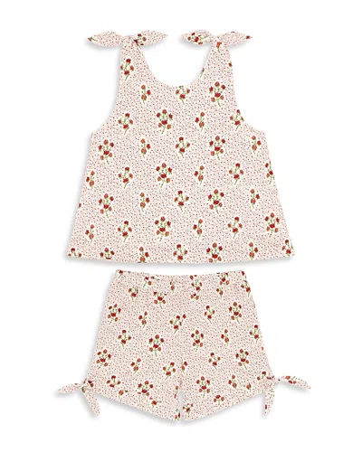 Minnow Girls' Tie Knot Top & Bloomers Set - Baby, Little Kid, Big Kid In Pink