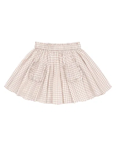 Minnow Kids'  Paperbag Skirt In Brown