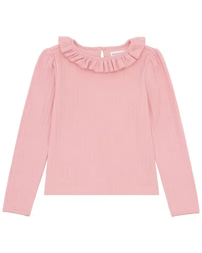 Minnow Kids'  Pointelle Blouse In Pink