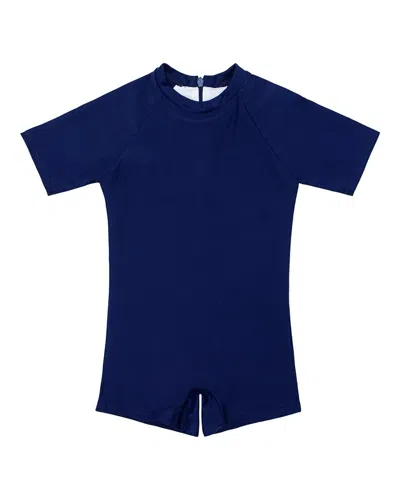 Minnow Kids'  Rashguard One-piece In Blue