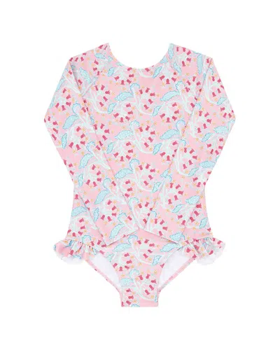 Minnow Kids'  Rashguard One-piece In Blue