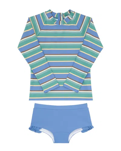 Minnow Kids'  Rashguard Set In Blue