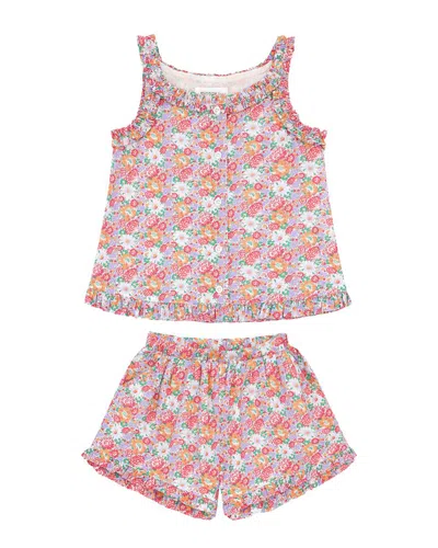 Minnow Kids'  Ruffle Tank & Short Set In Multi