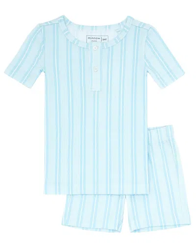 Minnow Kids'  Shirt & Short Pajama Set In Multi
