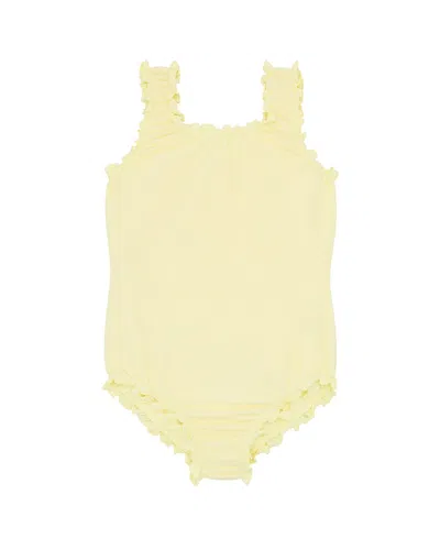 Minnow Kids'  Terry Scoop Neck One-piece In Yellow