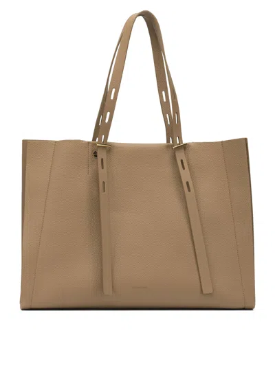 Mino Bossi Gold Leather Shoulder Bag