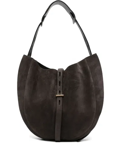 Mino Bossi Liz Suede Shoulder Bag In Brown