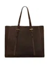 Mino Bossi Paula Suede Tote Bag In Brown