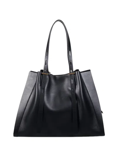 Mino Bossi Paulina Leather Shoulder Bag In Black
