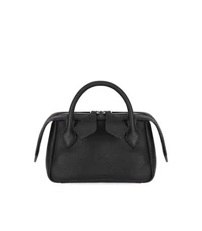 Minobossi Alice Black Leather Handbag