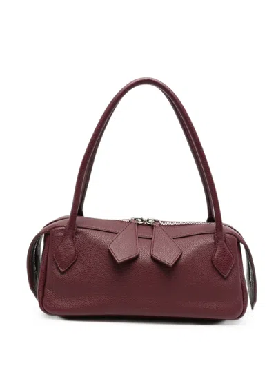 Minobossi Grained-leather Shoulder Bag In Black