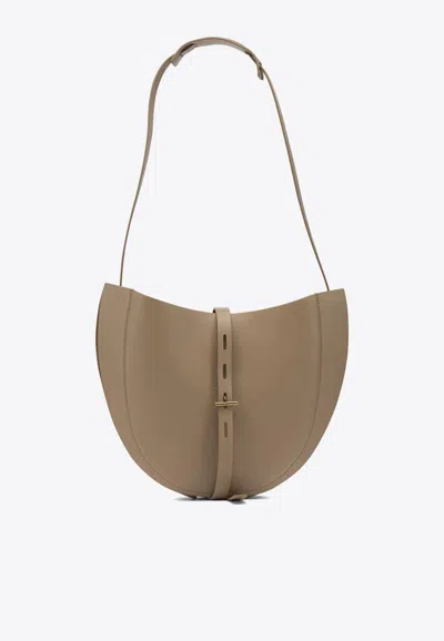 Minobossi Leather Shoulder Bag In Brown