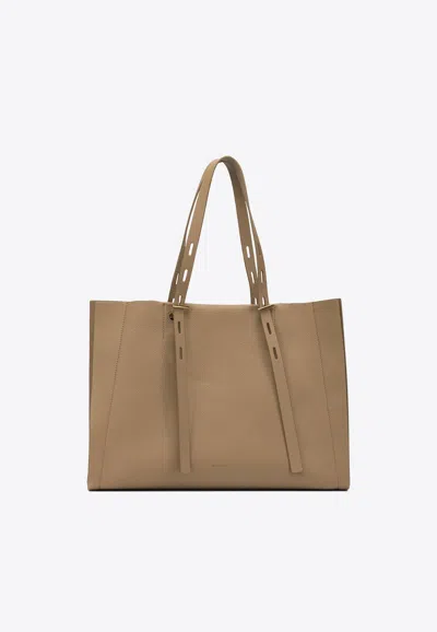 Minobossi Leather Shoulder Bag In Gold