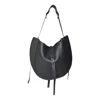 Minobossi Liz Granato Promise Line Crescent-shaped Shoulder Bag In Black