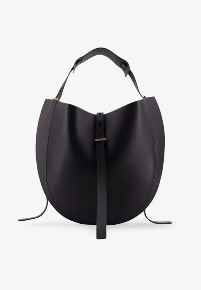 Minobossi Liz Leather Crossbody Bag In Black