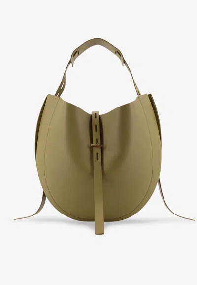 Minobossi Liz Leather Crossbody Bag In Green