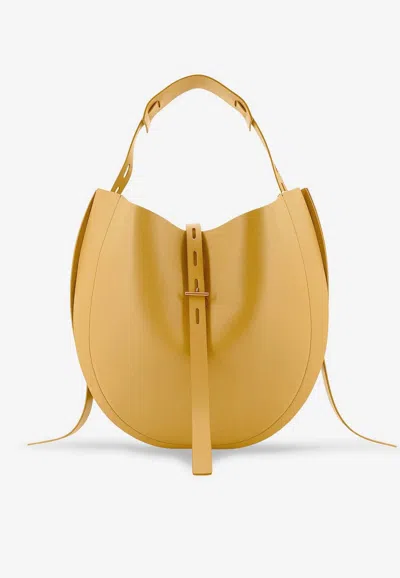 Minobossi Liz Leather Crossbody Bag In Yellow