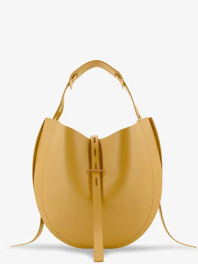 Minobossi Liz Leather Crossbody Bag In Yellow