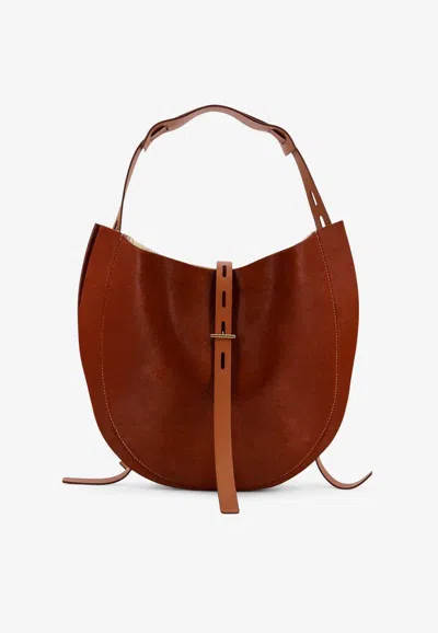 Minobossi Liz Pony Skin Shoulder Bag In Brown