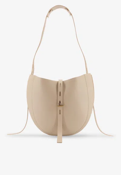 Minobossi Lizzie Leather Crossbody Bag In White