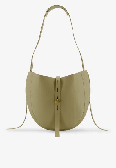 Minobossi Lizzie Leather Shoulder Bag In Green