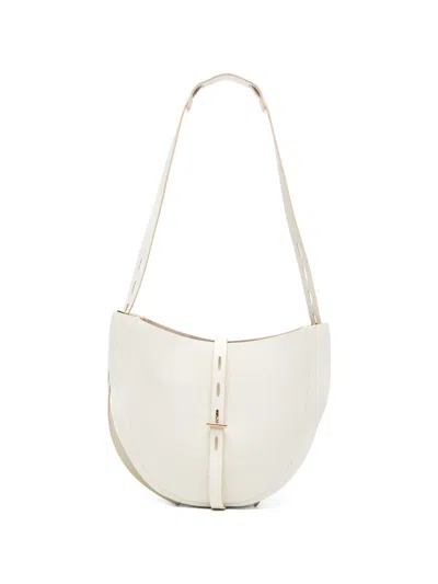 Minobossi Lizzie Leather Shoulder Bag In White