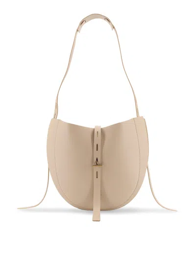 Minobossi Lizzie Leather Shoulder Bag In White