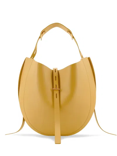 Minobossi Lizzie Leather Shoulder Bag In Yellow