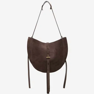 Minobossi Lizzie Suede Handbag In Brown