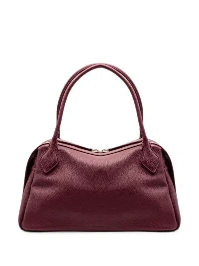 Minobossi Medium Adele Leather Tote Bag In Burgundy