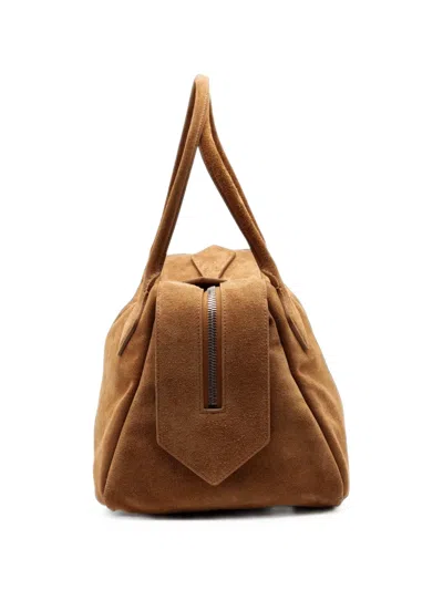 Minobossi Medium Adele Suede Tote Bag In Brown