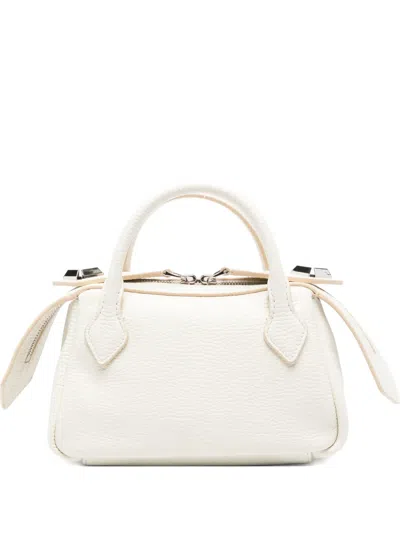 Minobossi Mini Alice Leather Tote Bag In White