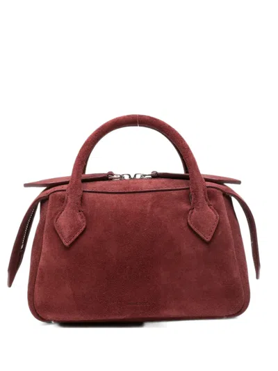 Minobossi Mini Alice Suede Tote Bag In Red