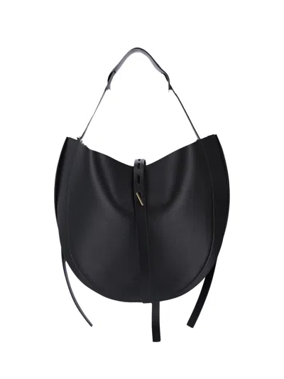 Minobossi Mini Leather Crossbody Bag In Black