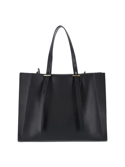 Minobossi Mini Leather Crossbody Bag In Black