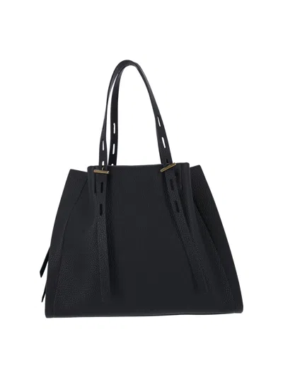 Minobossi Minibossi Mini Leather Crossbody Bag In Black