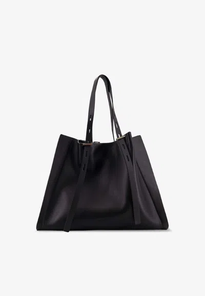 Minobossi Paula Leather Shoulder Bag In Black