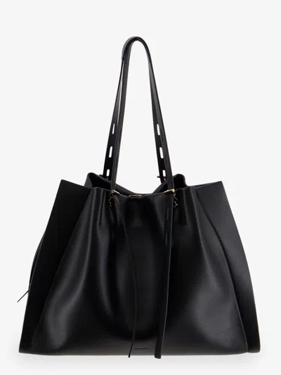 Minobossi Paula Leather Shoulder Bag In Black