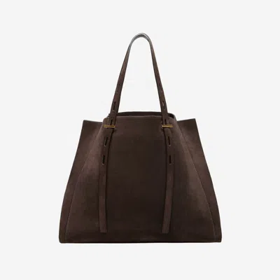Minobossi Paula Suede Handbag In Brown