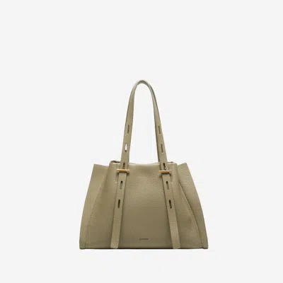 Minobossi Paulina Bag In Textured Leather In Green
