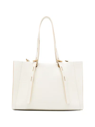 Minobossi Paulina Leather Tote Bag In White
