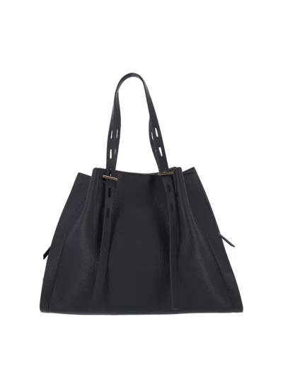 Minobossi Structured Black Minimalist Bag In Multi