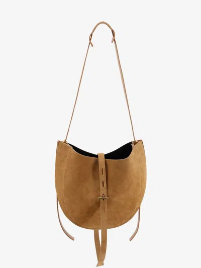 Minobossi Suede Crossbody Bag In Beige