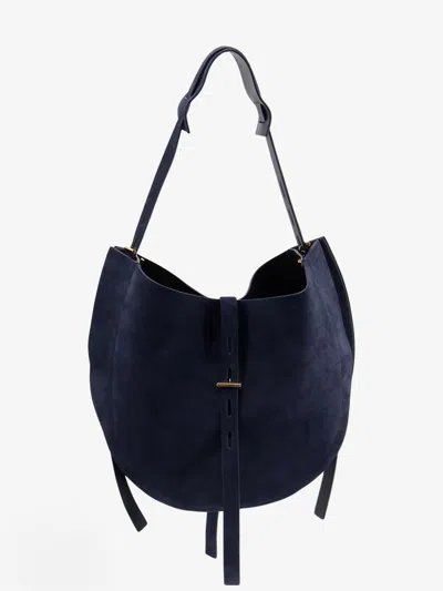 Minobossi Suede Crossbody Bag In Blue