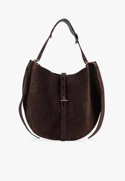Minobossi Suede Crossbody Bag In Brown