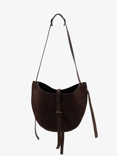 Minobossi Suede Crossbody Bag In Brown