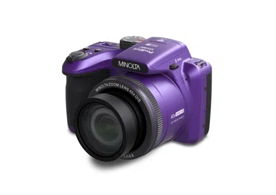 Minolta Mn40z Proshot 20 Mp / 1080p Fhd Bridge Camera W/40x Optical Zoom (black) In Purple