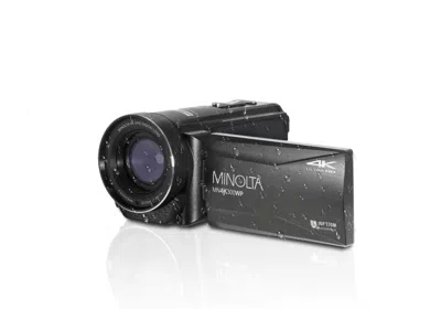 Minolta Mn4k300wp 4k Ultra Hd / 56 Mp Waterproof Camcorder In Black