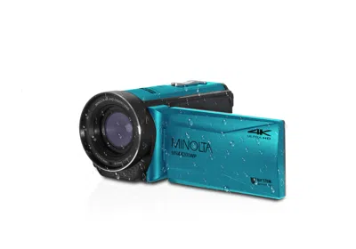 Minolta Mn4k300wp 4k Ultra Hd / 56 Mp Waterproof Camcorder In Blue