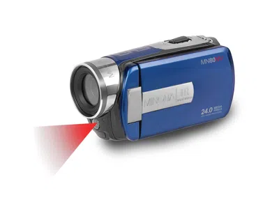 Minolta Mn80nv 1080p Fhd / 24 Mp Night Vision Camcorder (blue)